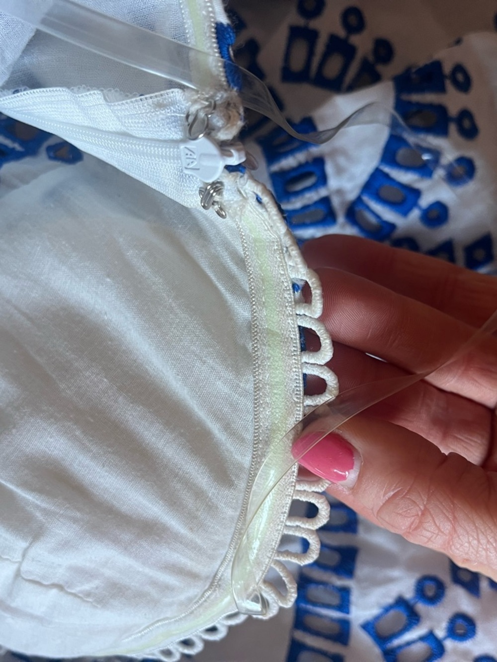 Blue & White Strapless Sundress from Old Town Boutique - Picture 6 of 7